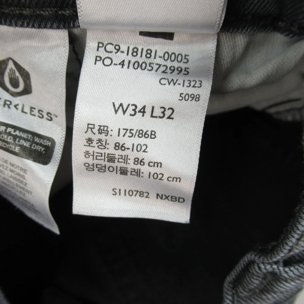 Levis 541 Mens Athletic Taper Jeans Dark Gray Charcoal 34x32 18181-0005